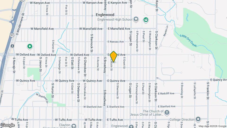 4166 S Lincoln St Map and Location Details