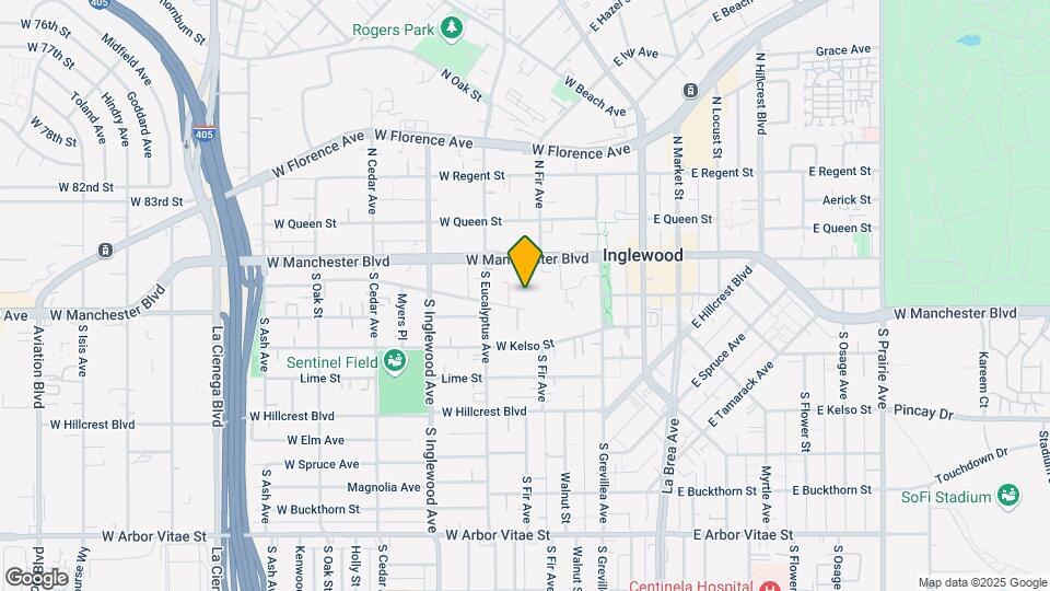 211 W Olive St Mapa y Detalles de la Ubicación