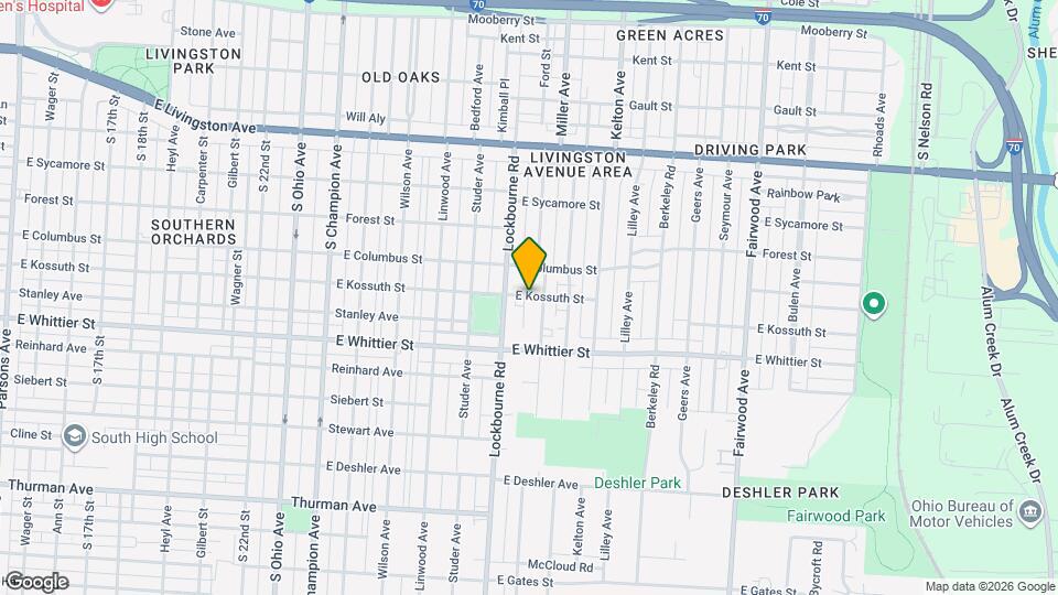 1275 E Kossuth St Map and Location Details