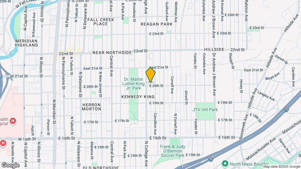 714 E 20th St Map and Location Details