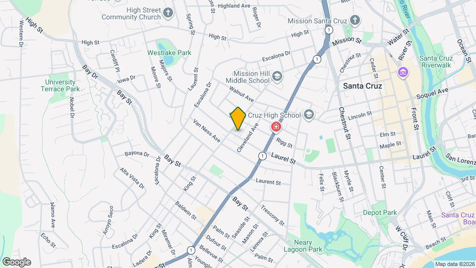 1316 Laurel St Map and Location Details