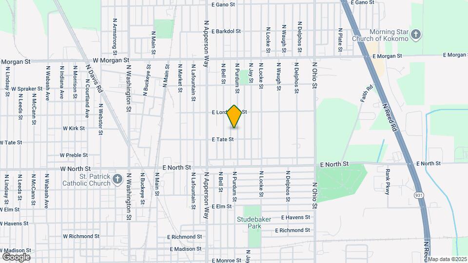 1519 N Purdum St Map and Location Details