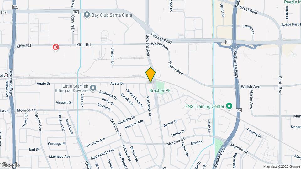 2640 Bowers Ave Map and Location Details