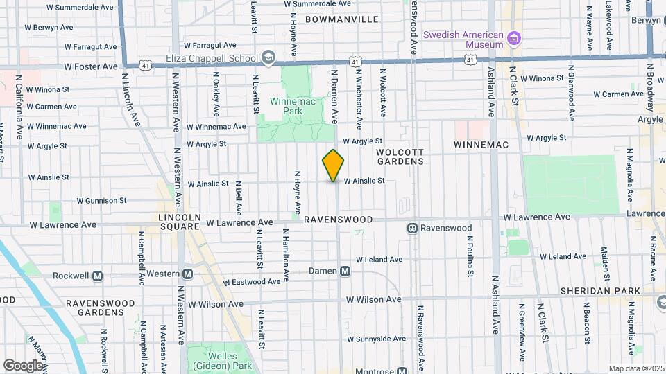 4852 N Damen Ave, Unit M00B Mapa y Detalles de la Ubicación
