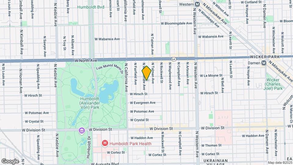 1441 N Washtenaw Ave Map and Location Details