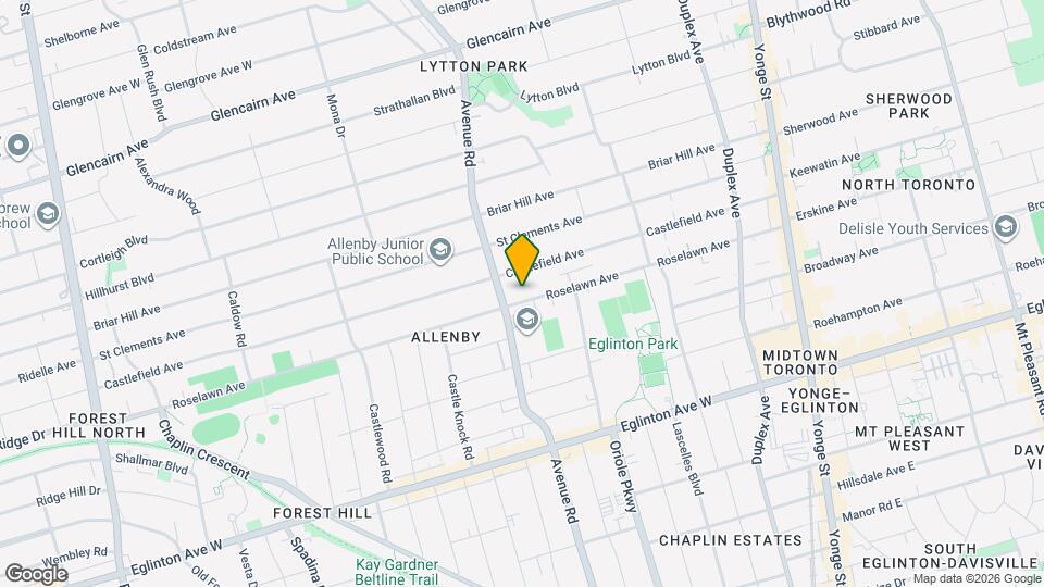 344 Roselawn Ave Map and Location Details