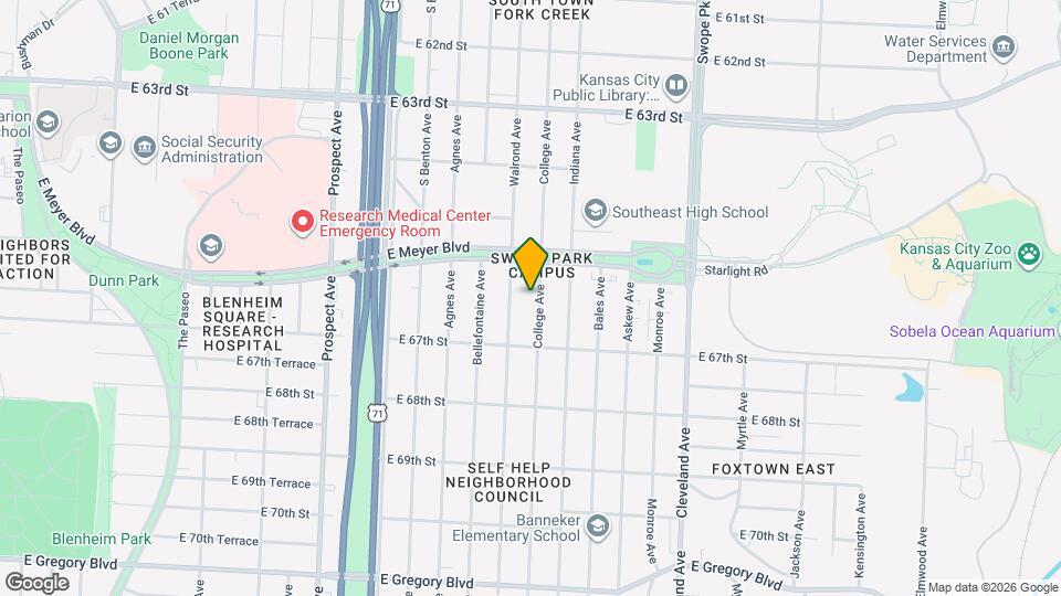 6626 College Ave Map and Location Details