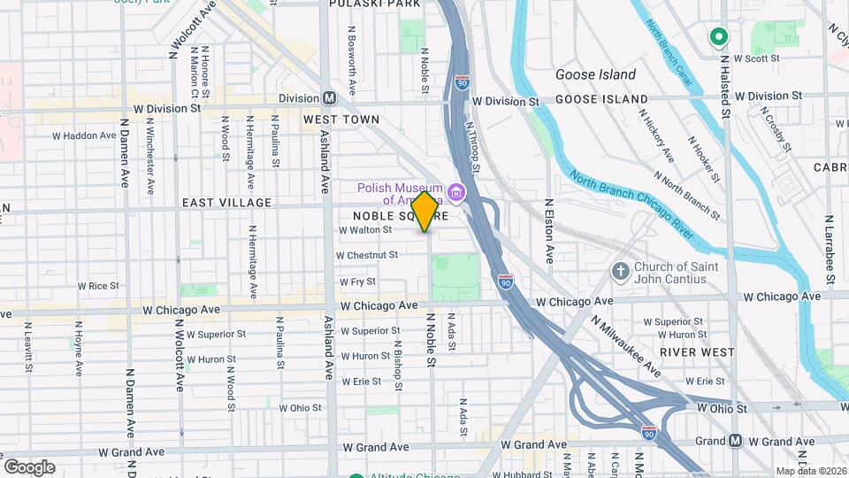 916 N Noble St, Unit PH Map and Location Details