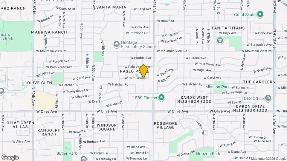 5123 W Carol Ave Map and Location Details