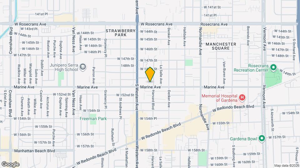 1711 Marine Ave Mapa y Detalles de la Ubicación