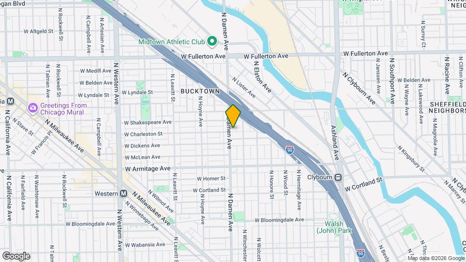 2115 N Damen Ave Map and Location Details