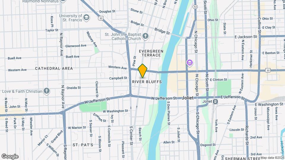 216 N Hickory St Map and Location Details