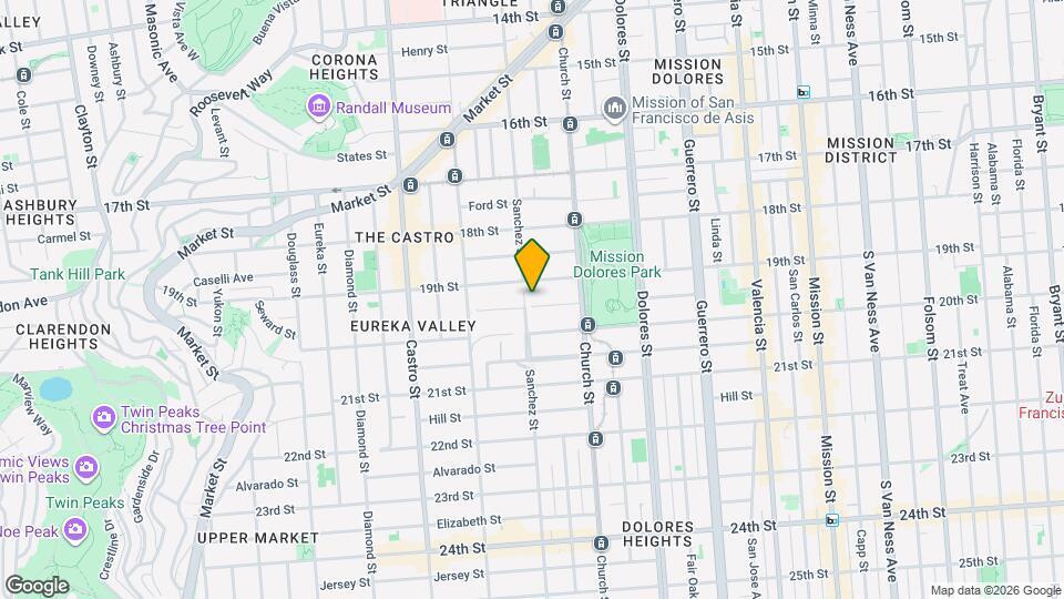 621 Sanchez St Map and Location Details