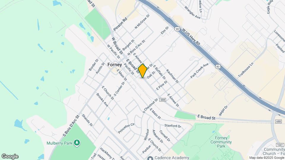 407 E Broad St Map and Location Details