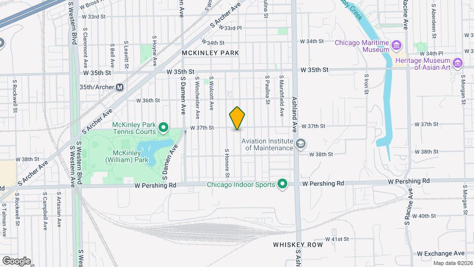 3710 S Wood St Map and Location Details