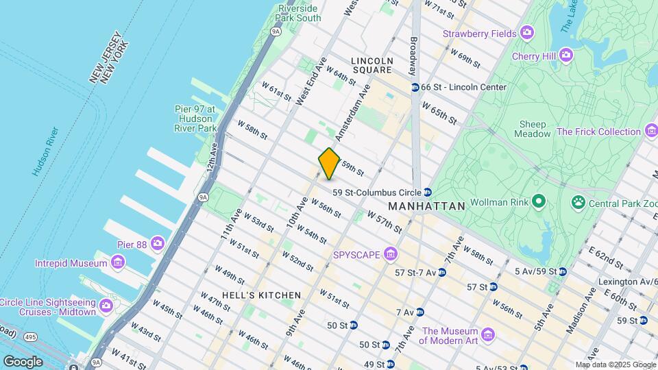 457 W 57th St Map and Location Details
