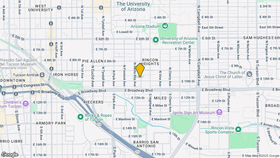 1221-1229 E 10th St Map and Location Details
