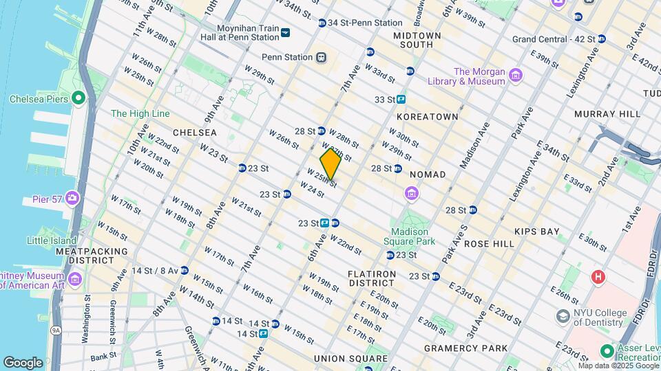 120-122 W 25th St Mapa y Detalles de la Ubicación
