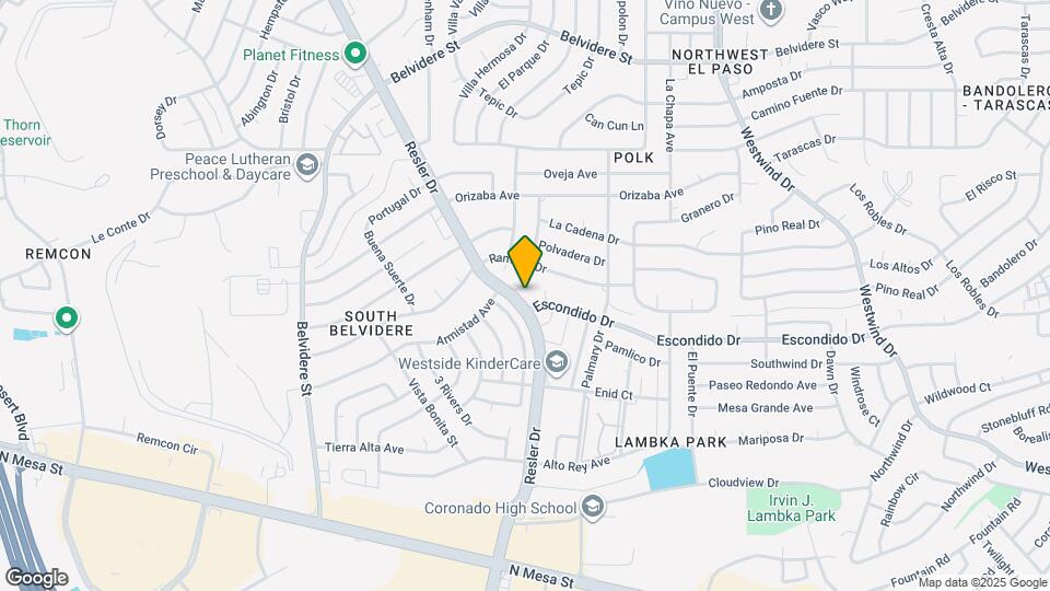 408 N Resler Dr Map and Location Details