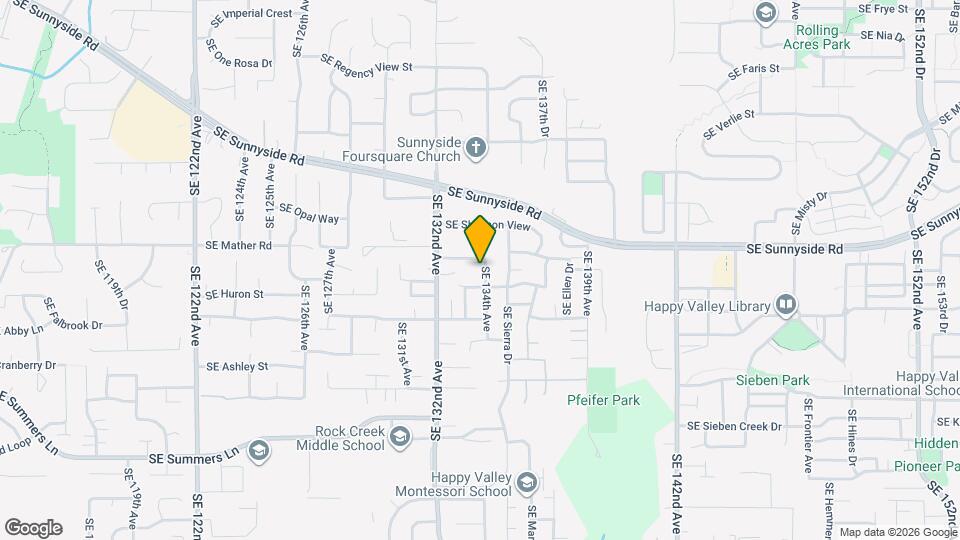 13589 SE 134th Ave Map and Location Details