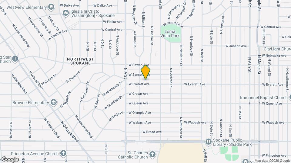 2716 W Everett Ave Mapa y Detalles de la Ubicación