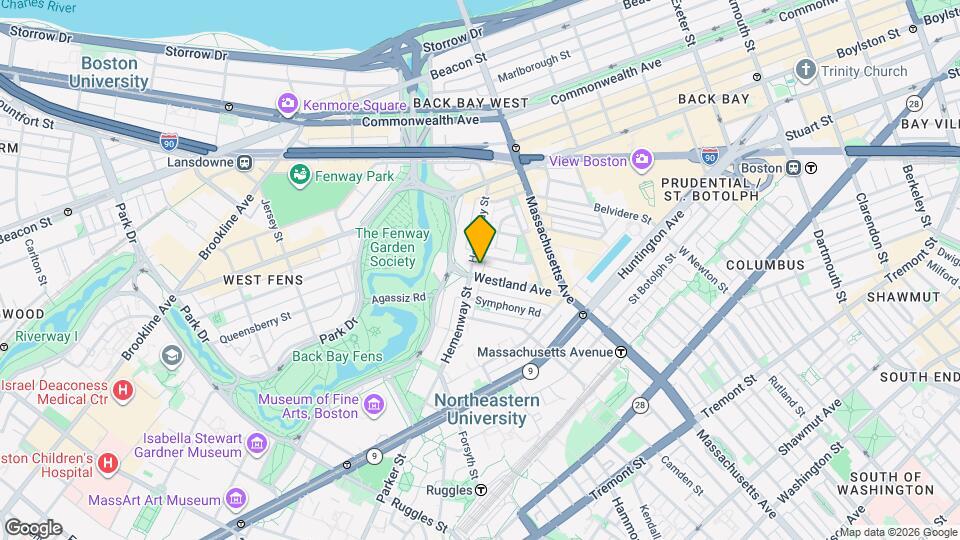 95 Westland Ave Map and Location Details