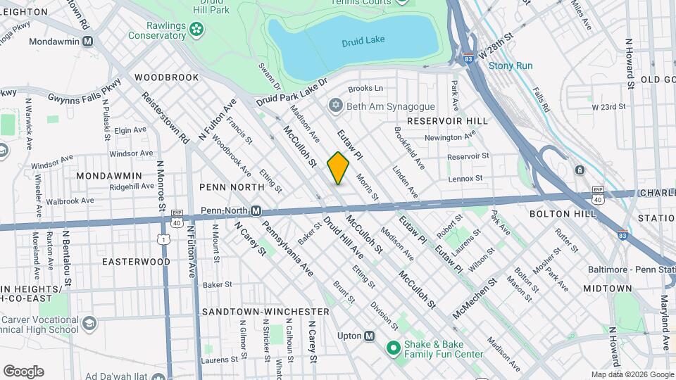 2321 McCulloh St Map and Location Details