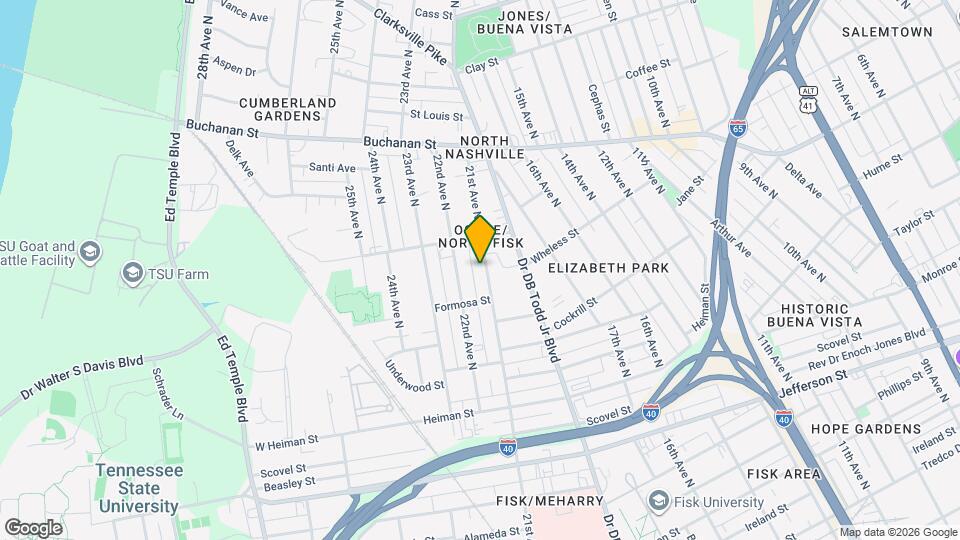 1615 21st Ave N Map and Location Details