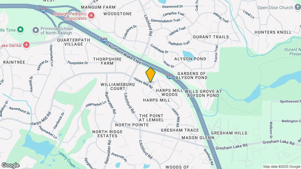 7701 Harps Mill Woods Run Map and Location Details