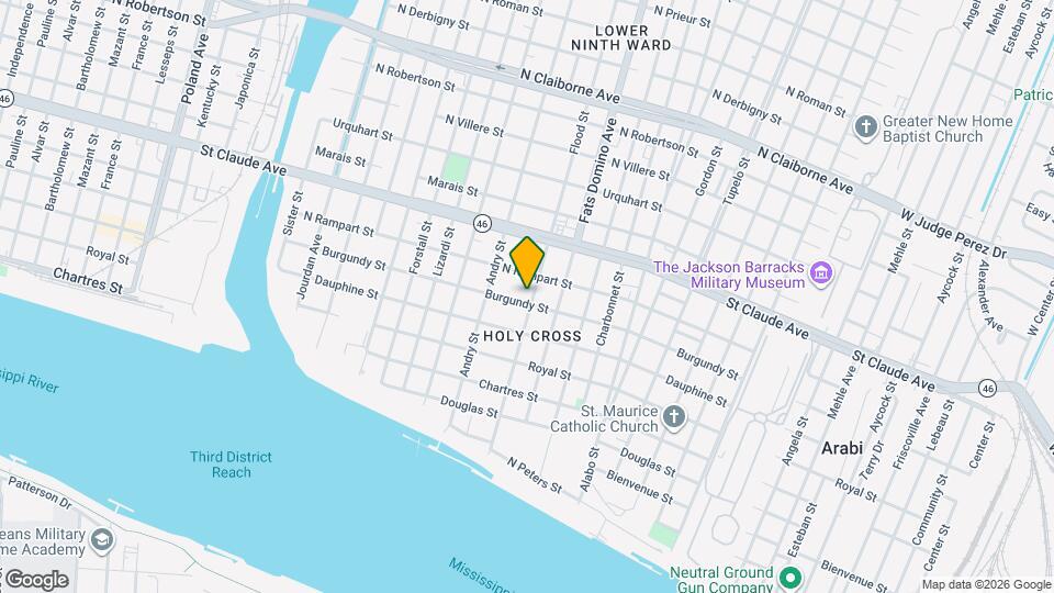 906 Flood St Map and Location Details