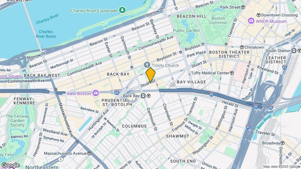 Raffles Boston Back Bay Residences Map and Location Details