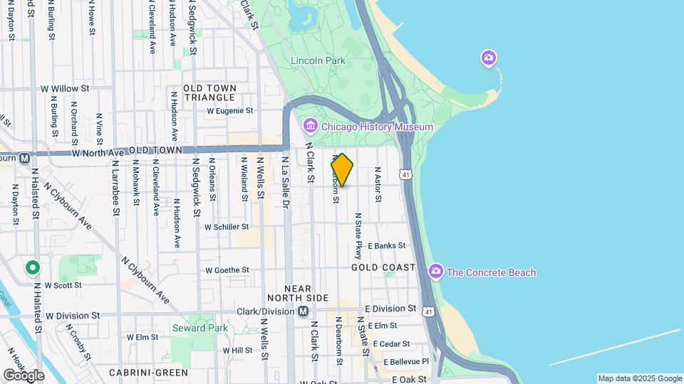 1447 N Dearborn St, Unit 2C Map and Location Details