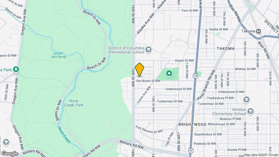 1513 Van Buren St NW Map and Location Details