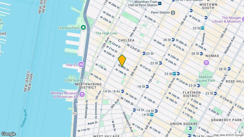 340 W 19th St Mapa y Detalles de la Ubicación