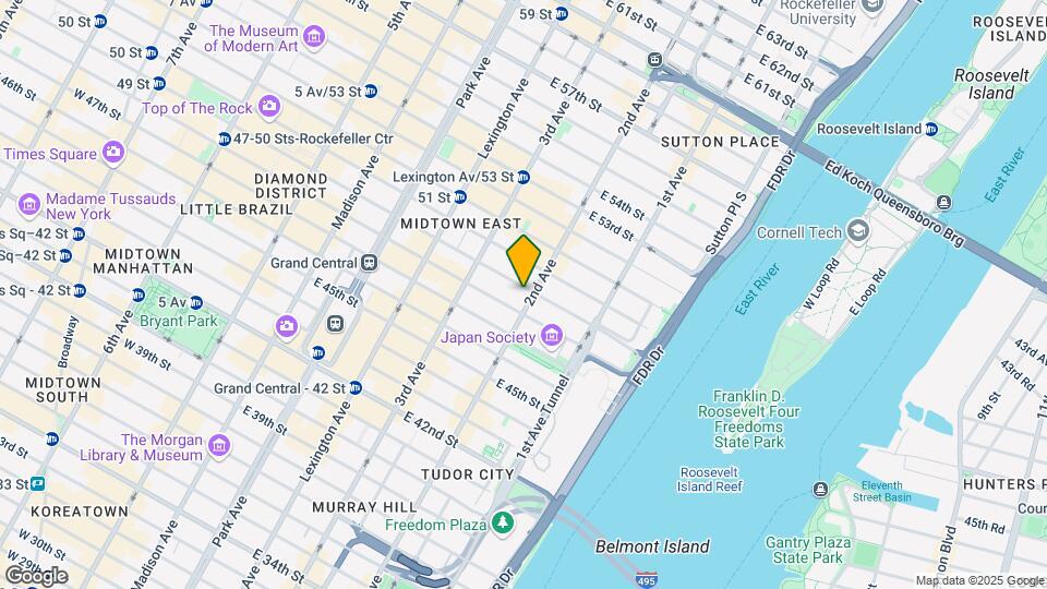 250 E 49th St-Unit -18A Map and Location Details