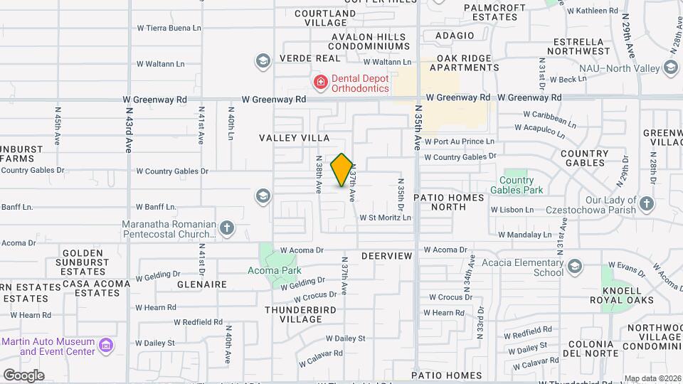 3720 W Mauna Loa Ln Map and Location Details