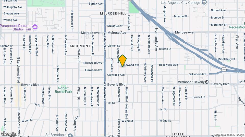 425 N Hobart Blvd Map and Location Details