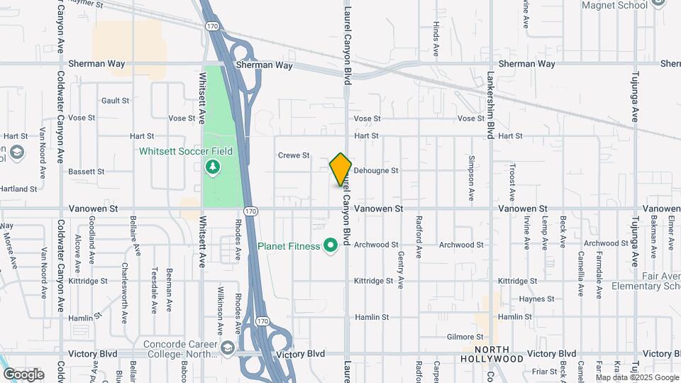 6827 Laurel Canyon Blvd Map and Location Details