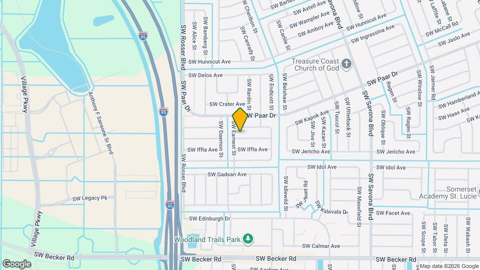 1481 SW Jacksonville Ave Map and Location Details