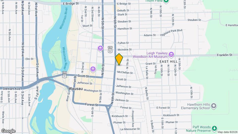 607 Grant St Map and Location Details