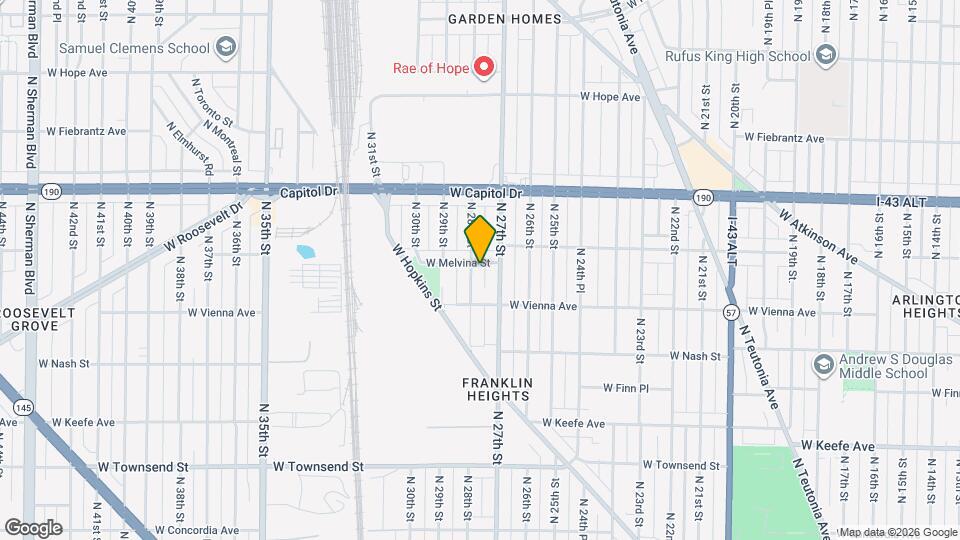 3852 N 28th St Map and Location Details