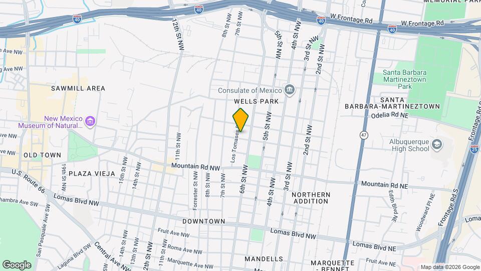 1306 Los Tomases Dr NW Map and Location Details