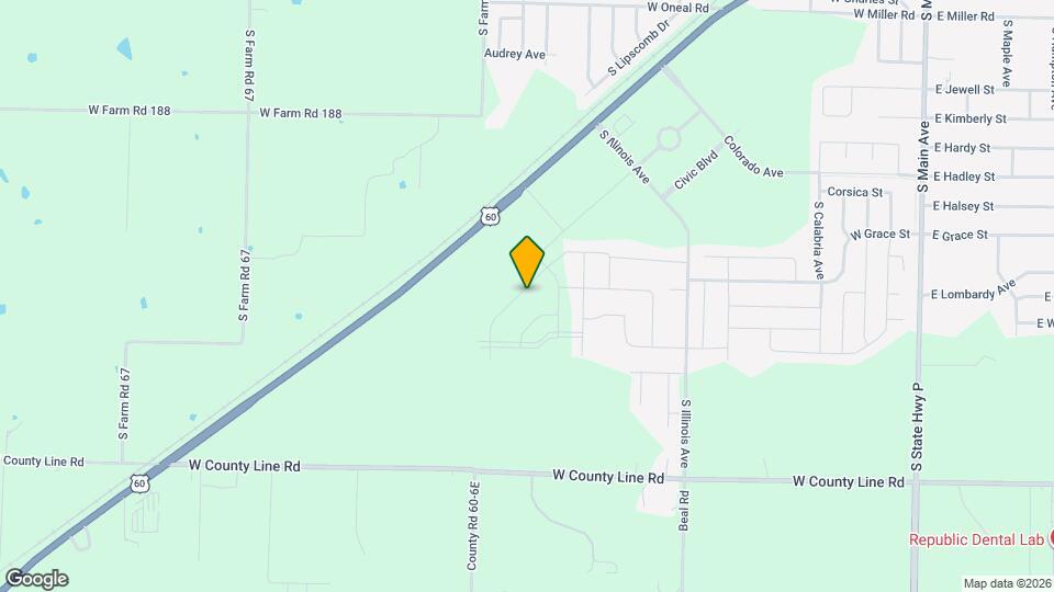 1268 Choctaw Rd Map and Location Details