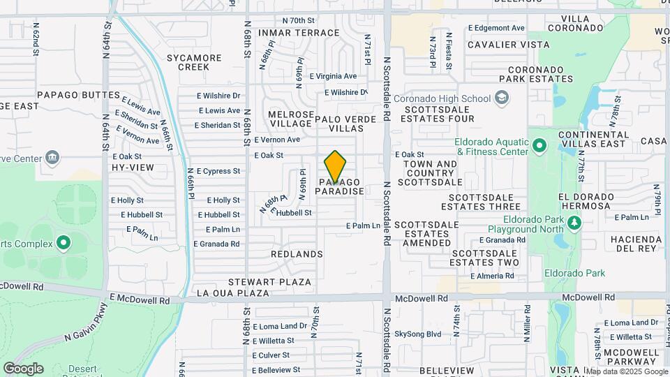 7023 E Monte Vista Rd Map and Location Details