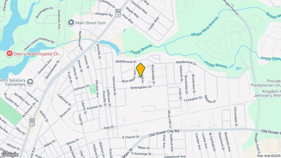 1122 Hillcrest Ave Map and Location Details