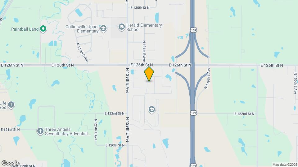 12407 N 132nd E Ave Mapa y Detalles de la Ubicación