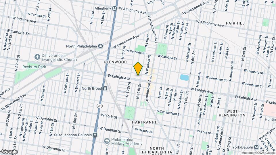 1111 W Lehigh Ave Map and Location Details