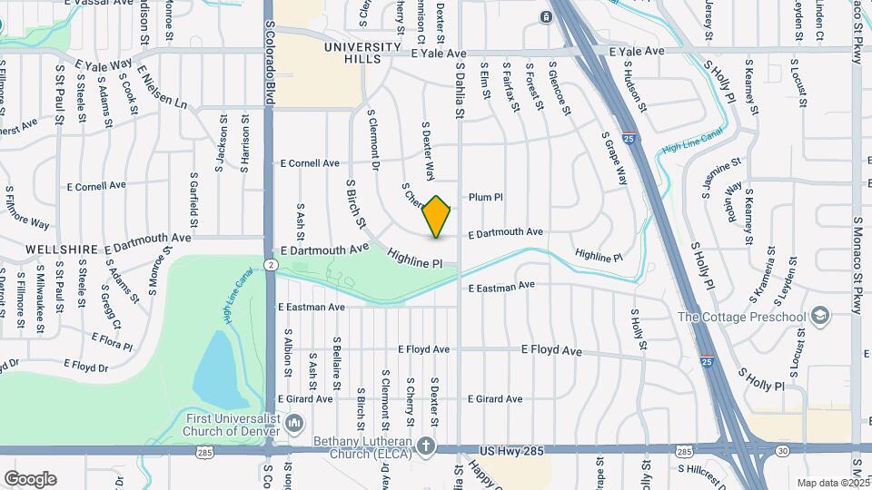 4706 E Dartmouth Ave Map and Location Details