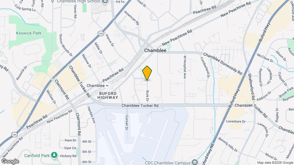New Peachtree Apartments Map and Location Details