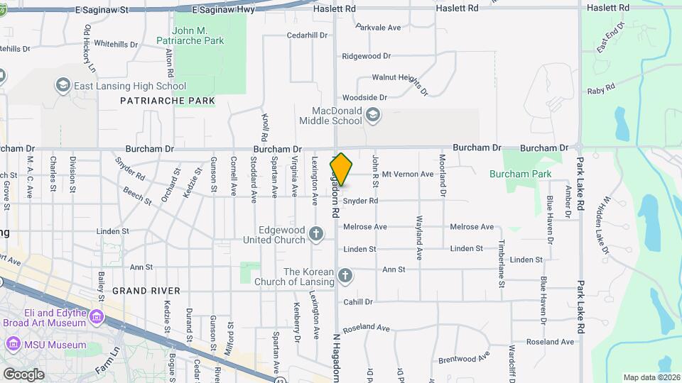 622 N Hagadorn Rd Map and Location Details
